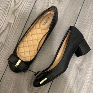 MICHAEL Low Heel Block Heel Bow Comfort Work Office Shoes